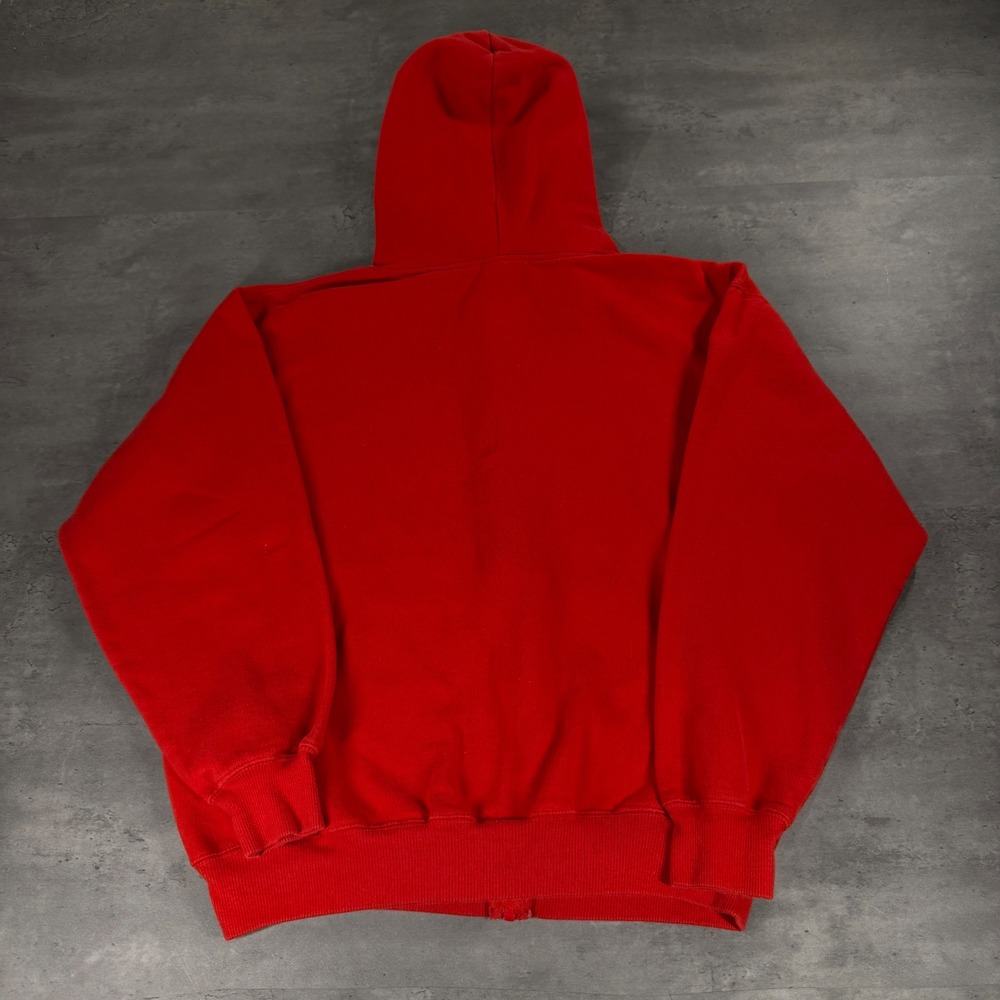 Vintage 90s Georgia Bulldogs Hoodie Mens Large Red White Full Zip Sweatshirt - Picture 4 of 7